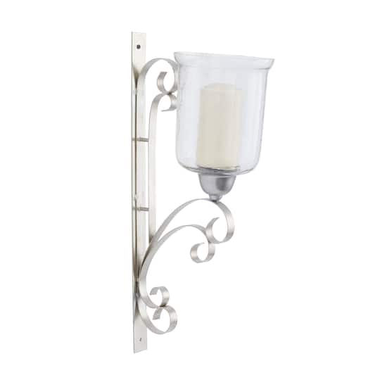 24&#x22; Silver Traditional Wall Sconce